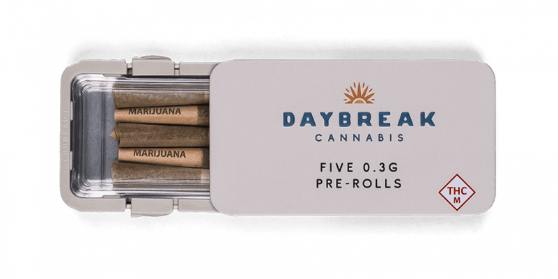 Daybreak Package of Five 0.3G Pre-Rolls